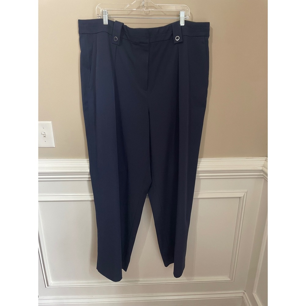 Tanya Taylor Harrison Pant Midnight Blue Size 20 NWT Dress Trousers Career Work